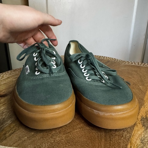 Vans Classic Olive Green Canvas Gum Sole Skate Shoes SoCal Summer Retro Casual - Picture 5 of 13
